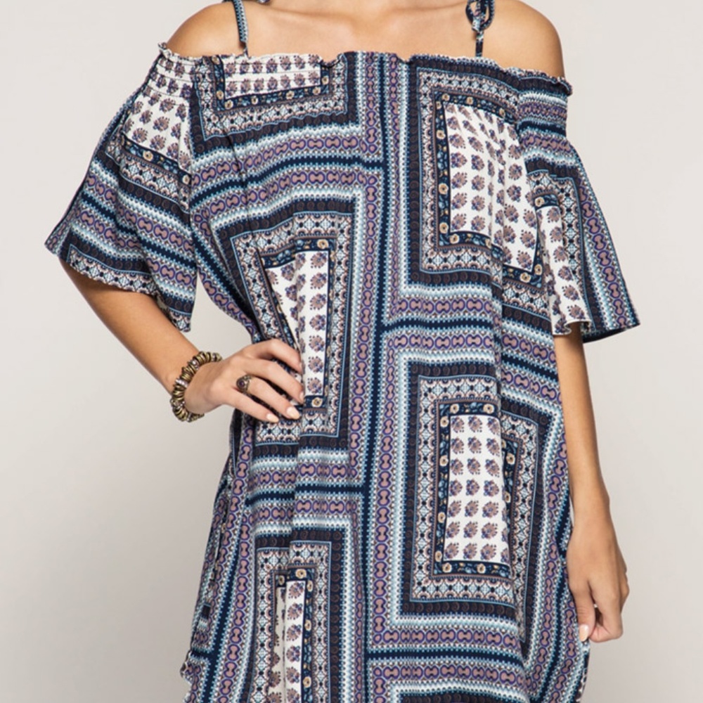 Bohemian Print Swing Dress